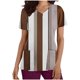 thumbnail image 1 of Vestido Corto para las Mujeres con Cuello en V Imprimir Manga Corta Bolsillo Enfermera Top, Poliéster Ligero para el Hogar Diario Y Desgaste Casual, 1 of 1