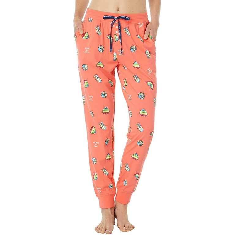 Life Is Good Women's Snuggle Up Print Sleep Jogger Pant, Medium