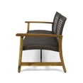 thumbnail image 3 of Camdyn Outdoor Wood and Wicker Loveseat, Mix Mocha, Natural Stained, 3 of 6