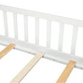 thumbnail image 6 of Miniyam Wood Twin Size Floor Bed with Safety Guardrails, Montessori Bed for Toddler, White, 6 of 8