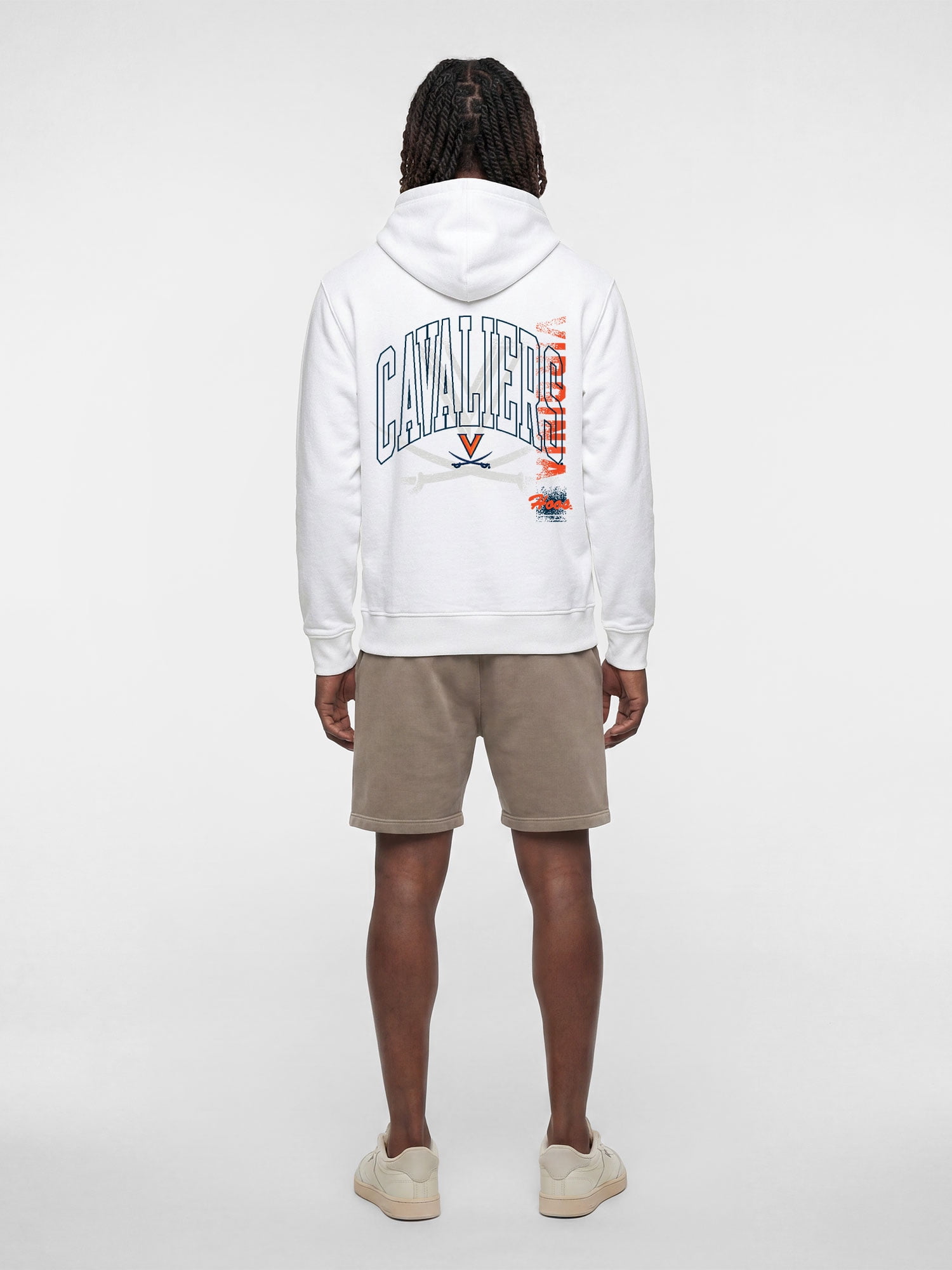 Virginia Cavaliers Reebok Mens White Hooded Sweatshirt