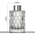 thumbnail image 3 of 150ML/5oz Clear Glass Diffuser Jars Essential Oil Diffuser Bottle with Silver Cap Home Decoration Fragrance Accessories for DIY Replacement Reed Diffuser Sticks Sets, 3 of 7