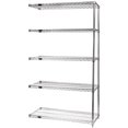 thumbnail image 1 of 5-Shelf Chrome Wire Shelving Add-On Unit - 12 x 42 x 54 in., 1 of 1