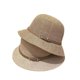 thumbnail image 3 of Sombrero de Sol de lino Simple para mujer, sombrero refrescante transpirable, protector solar de viaje de verano, decoración de cinta solar, sombrero de paja plegable, regalo, nuevo, 3 of 4