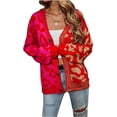 thumbnail image 2 of Cárdigan con estampado de leopardo, suéter informal con botones en la parte delantera abierta, abrigo, prendas de vestir, 2 of 5