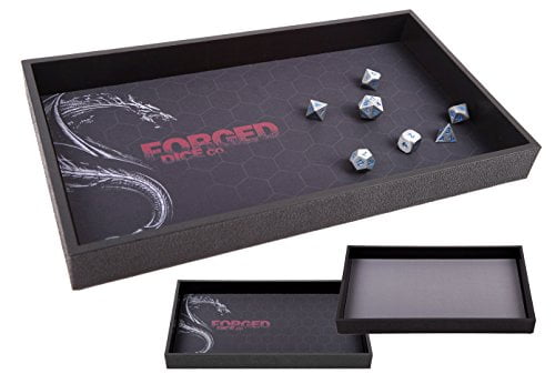 for Any Dice or Board Game Dice Tray 14 Tabletop RPGs Like D&D Pathfinder Roleplaying Game Double Sided and Removable Neoprene Rolling Dice Mat Forged Dice Co