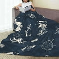 thumbnail image 6 of Pofeuu Vintage Marine Print Ultra-Soft Micro Fleece Blanket,for Bed Or Sofa,All Season Throw Blankets Flannel Blanket-50"x40", 6 of 7