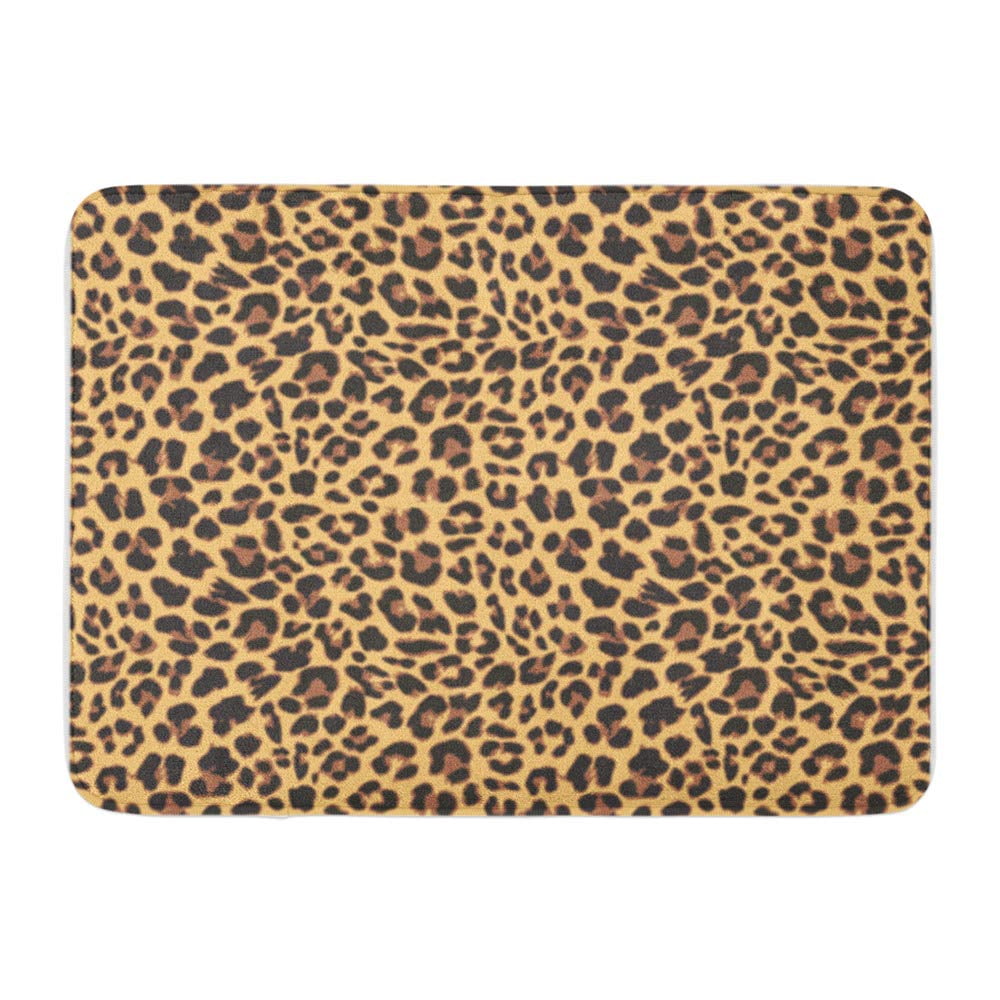 KDAGR Brown Pattern Leopard Cheetah Skin Doormat Floor Rug Bath Mat 23