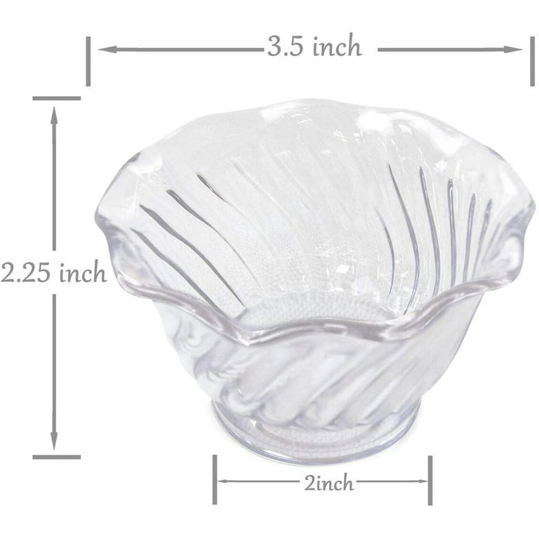 Carlisle® 5 oz Clear SAN Plastic Tulip Fruit Bowl