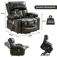thumbnail image 3 of Lift Recliner Chair, LEGAHOME Electric Power Lift Recliner for Elderly with Heat Therapy and Massage, Oversized PU Leather Recliner Chair with Cup Holders, USB Port, Side Pocketst, Brown, 3 of 14