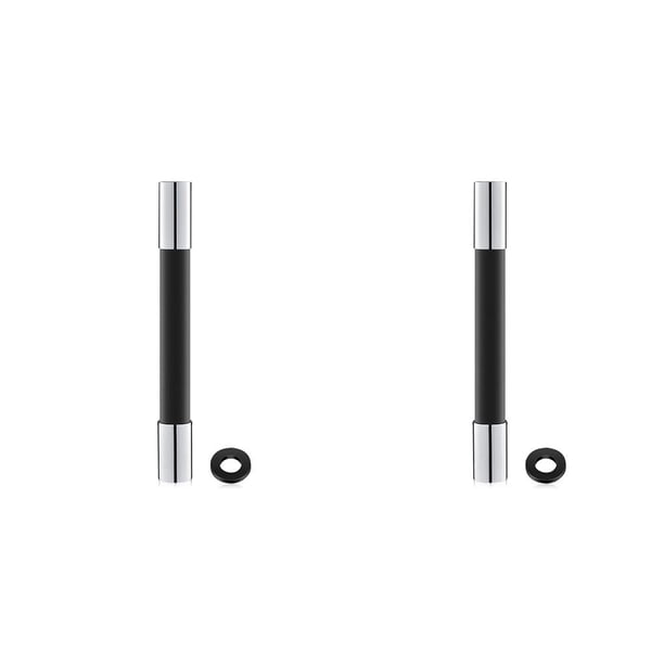 Inteprter Extensión de grifo, manguera de goma, lavabo de tocador antisalpicaduras, baño, cocina Universal, accesorios de giratorios alargados Negro 30cm 2piezas Inteprter CBP165369