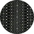 thumbnail image 7 of Rugs.com Moroccan Trellis Collection Rug – 5 Ft Round Black And White Medium Rug Perfect For Kitchens, Dining Rooms, 7 of 7