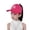 QP72_Hot Pink, variant on Girls Backless Ponytail Hat Quick Dry Baseball Caps Breathable Adjustable Sport Hat Pink