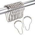 thumbnail image 1 of Shower Curtain Rings, Set of 12, Rust-Resistant Metal Shower Hooks Ring Shower Rings for Curtain Rolling Shower Curtain Hooks for Bathroom Shower Rod Shower Curtain Hangers - Nickel, 1 of 7