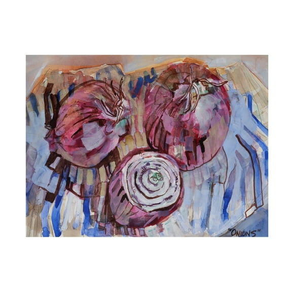 Canvas Wall Art - Erin McGee Ferrell 'Sweet Onions I' Wall Art for Living Room, Bedroom, or Office Décor by Trademark Fine Art - 19 x 14 Inches