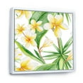 thumbnail image 3 of Designart 'Yellow Flowers and Tropical Foliage X' Traditional Framed Canvas Wall Art Print, 3 of 5