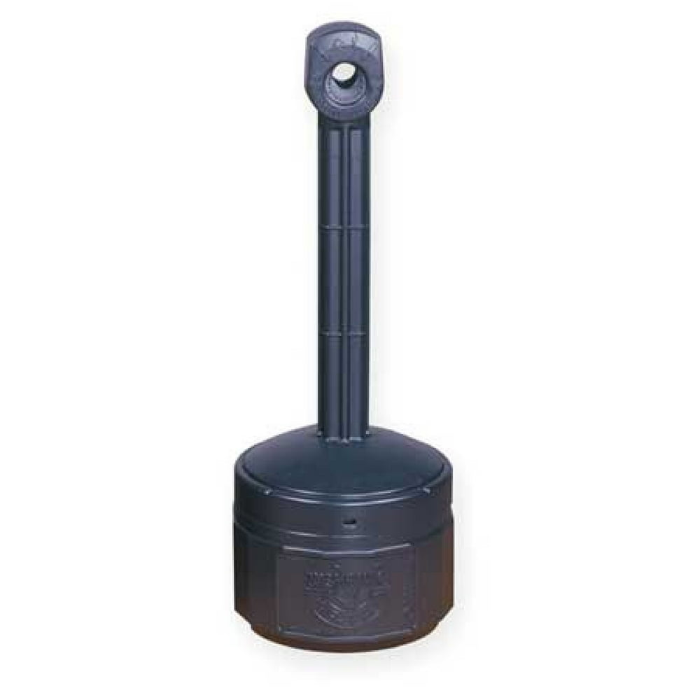 JUSTRITE 26806D 1 Gal. Smokers CeaseFire Cigarette Receptacle, Black