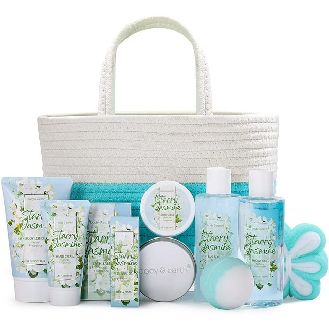 Regalos de spa para mujeres – Juegos de regalo de spa para mujeres Set de regalo de ducha Body & Earth con loción de gel de ducha de baño de burbujas Regalos para el día de la madre para mamá