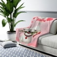 thumbnail image 3 of Happy Valentine's Day Bichon Frise holding flowers Cozy Sherpa Blanket Bichons Dog Lovers Gifts Idea Warm Soft Throw Blanket - 3005, 3 of 5