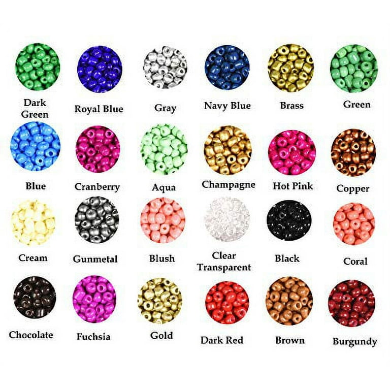 Mandala Crafts Glass Seed Beads for Jewelry Making - Seed Beads Small Beads  Kit for Tiny Beads Jewelry Bracelet - 4mm Iridescent Seed Beads 6/0 Mini