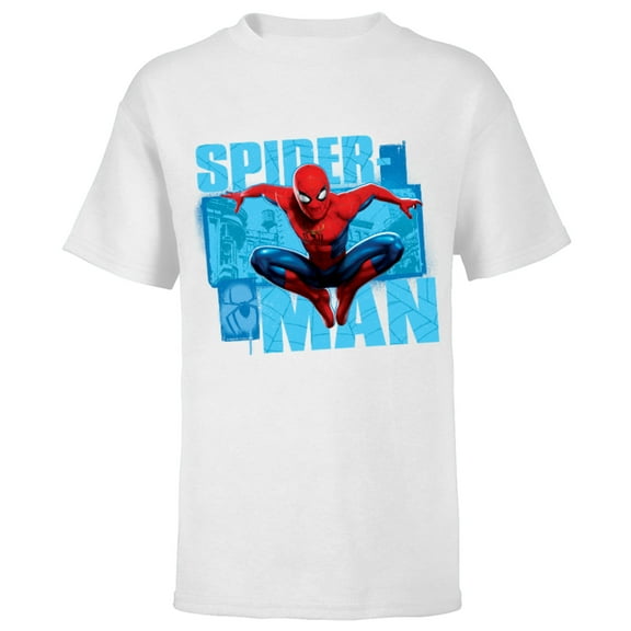 Marvel Spider-Man: No Way Home Red and Blue Suit - Short Sleeve T-Shirt for Kids - Customized-White