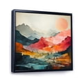 thumbnail image 2 of Designart "Coral Blue Bold Canyon Landscape I" Abstract Floater Framed Wall Decor, 2 of 7