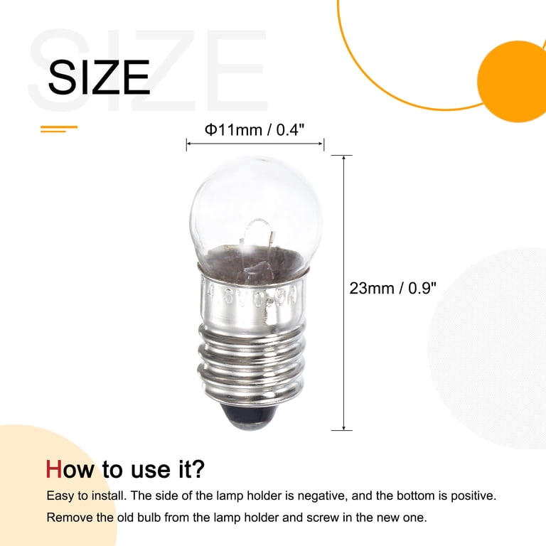 E10 Led Lights With Bases T3 1/4 LED Bulb 12V E10 Base 360 E10 Led Lights With Bases T3 1/4 LED Bulb 12V E10 Base 360