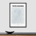 thumbnail image 3 of PixonSign Framed Canvas Print Wall Art Yayoi Kusama Pastel Blue Dot Landscape Abstract Shapes Illustration Fine Art Decorative Minimalist Relax/Calm for Living Room, Bedroom, Office - 24"x36" Black, 3 of 5