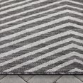 thumbnail image 3 of Well Woven Kesia Grey Indoor/Outdoor Chevron Stripes Geometric 5x7 (5'3" x 7'3") Area Rug, 3 of 8