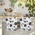 thumbnail image 4 of Grey Black Polka Dots Kitchen Towels Set of 3, Modern Abstract Art Absorbent Dish Towels for Kitchen, Microfiber Hand Towel, Quick Drying Tea Towel for Cleaning Decorative Dishcloths Geometric, 4 of 7