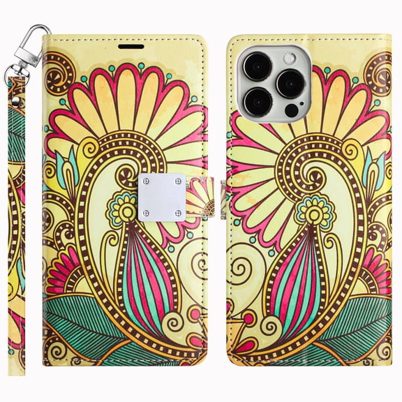 For Samsung Galaxy S24  Plus Case Vegan Leather Design Wallet Matching Wristlet