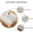 thumbnail image 3 of FFIY Nappe pour Table à Manger Couverture de Table Rustique, Nappe de Cuisine de Ferme, Tissu en Coton Lin Petite Nappe Rectangulaire pour 6 à 8 Places, Beige, Turquoise, 55x86 Pouces, 3 of 5