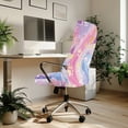 thumbnail image 3 of POLERO Marble Dream Dustproof All-in-One Computer Office Chair Covers, Breathable Elastic Cloth Computer Chair Slipcovers for Gaming, 3 of 7