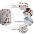 thumbnail image 5 of Fabric Shower Curtain, Christmas Ball Snowman Gifts Xmas Tree Snowflake Grey Bathroom Curtain with 12 Hooks Waterproof No Bad Odor Machine Washable Bath Curtains for Bathroom, Spa Room, 36"x78", 5 of 6