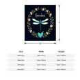 thumbnail image 3 of Cozy Flannel Blanket with Elegant Dragonfly and Floral Wreath Design - Perfect for Sofa Travel Bed and Chair, 3 of 5