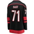 thumbnail image 3 of Women's Fanatics Jesper Fast Black Carolina Hurricanes Home Breakaway Player Jersey, 3 of 3