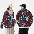 thumbnail image 6 of Fotbe Geometric Elements Men's Women's UPF 50+ Sun Protection Jacket Hooded Cooling Shirt with Pockets Hiking Outdoor Performance-Small, 6 of 9