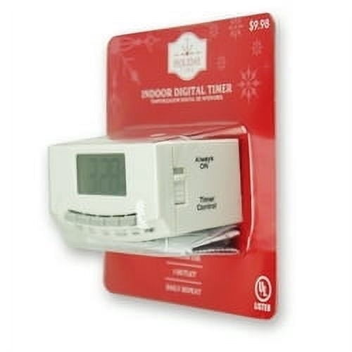 Indoor Digital Timer, White, by Holiday Time