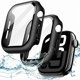 thumbnail image 1 of wonima44 Waterproof Case with Screen Protector for Apple Watch Series 11/10 46mm, Built-in Tempered Glass Film Hard PC Bumper Full Protective Cover, 2 Pack (Black), 1 of 1