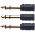 thumbnail image 3 of 6.35 to 3.5 Headphone Adaptor by Stereo Earphone Audio Plug Adapter AUX Mini Jack to Jack Converter for Headphones Earphones Guitar Amp (6,35mm 1/4 Male to 3,5mm 1/8 Female) 3 Pack, 3 of 4