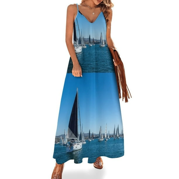 Vestido sin mangas de veleros de la isla Balboa Vestido de verano para mujer 2024 Vestidos de fiesta para mujer