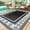 Black & White, variant on SIXHOME 5x8 Feet Waterproof Outdoor Rug - Reversible Black & White Plastic Patio Mat, Non-Slip Durable Moroccan Geometric Design for Camping, RV, Balcony, Porch, Picnic