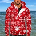 thumbnail image 2 of Aoochasliy Mens Hoodies Pullover Christmas Clearance Sport Sweatshirt Xmas Print Sports Fitness Pullover Half-Zip Sweatshirt, 2 of 5