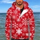 thumbnail image 2 of Sudadera Para Hombre Sudaderas Con Capucha de Moda Sudadera Con Cremallera Casual Estampado de Navidad Deportes Fitness Pullover Media Cremallera Odeerbi  ODB179769, 2 of 5