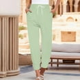 thumbnail image 2 of JJHGVB Joggers for Women Sweatpants Women Sweatpants For Women Pants Drawstring Casual Fashion Solid Color Cropped Pants Baggy Pants Sweat Pants Mint Green 2XL, 2 of 5