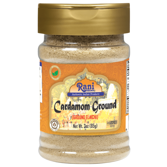 Rani Cardamom (Elachi) Ground, Powder Indian Spice 3oz (85g) ~ All Natural, No Color added, Gluten Friendly | Vegan | NON-GMO | No Salt or fillers