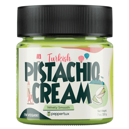 Peppertux Turkish Pistachio Cream, 7 oz. - Gluten-Free and Vegan