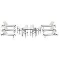 thumbnail image 1 of Pangea Home Roy Ensemble de Salle à Manger Moderne en Aluminium de 13 Pièces en Blanc, 1 of 11