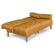 thumbnail image 5 of Sofá Cama de Lino Makora Mostaza Modelo Queen Con Portavasos, 5 of 8