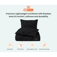 thumbnail image 3 of Wyoming King Comforter Pinch Black 300 GSM Plush Siliconized Microfiber Fill Duvet Insert Box Stiched Quilted Fluffy Soft 600 TC Egyptian Cotton Shell with Premium Piping & Pillowcases, 3 of 8